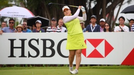 Inbee Park, HSBC Women’s Champions 2017 winner swinging a stroke