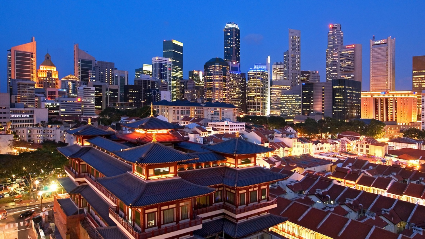 牛车水夜景图片